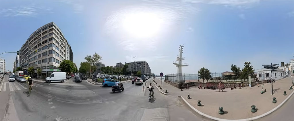 Εξερευνώντας τη Θεσσαλονίκη: Ποδηλατική Περιήγηση 360° 8K | Από το Λιμάνι στην Παραλία